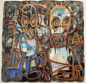 An artwork by Ivorian artist Aboudia